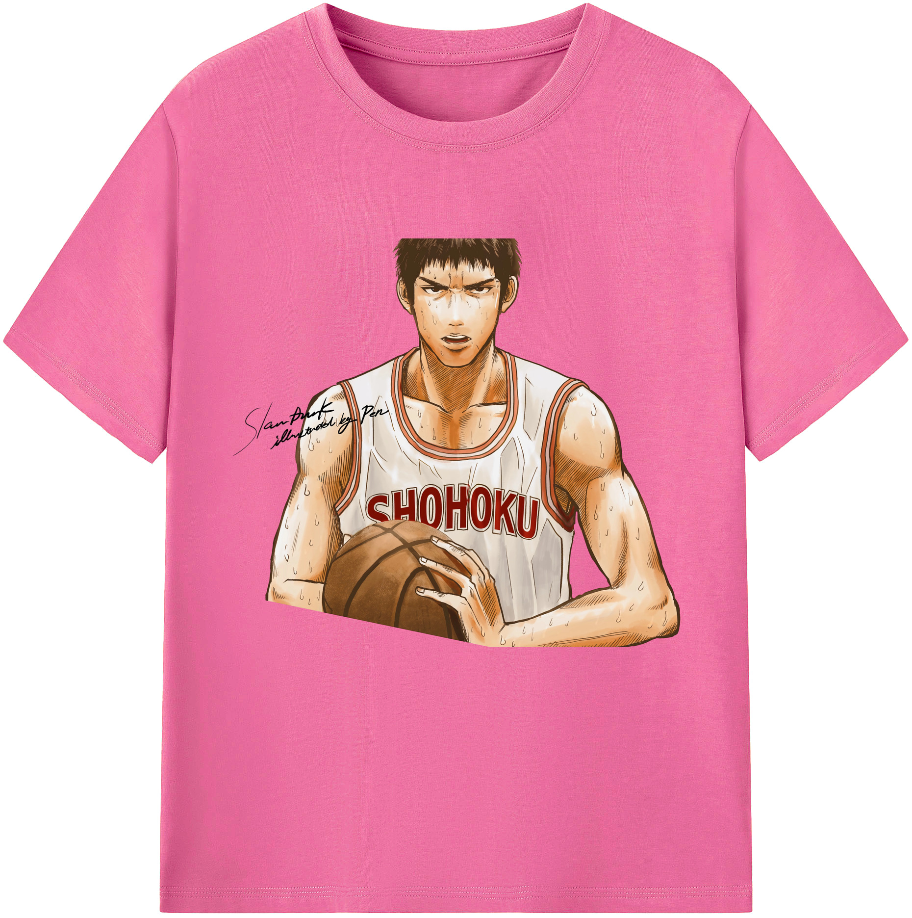 （画像用） SLAM DUNK／スラムダンク レディースカジュアルプリントTシャツ（綿100％）